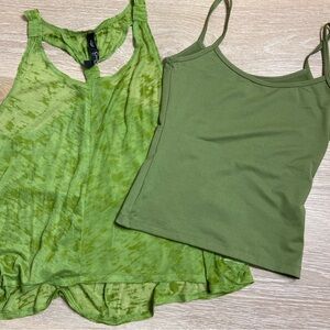 Green Women's  summer Tops Set Small.